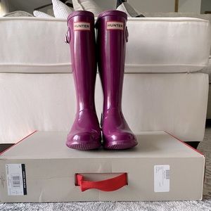 Hunter Rain Boots, Violet, Big Girls Size 3!!!